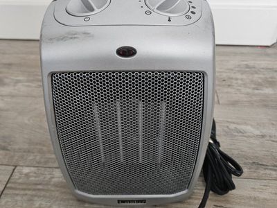 Lasko Ceramic Oscillating Portable Heater - Model 5307 - Silver, Compact Room Heater