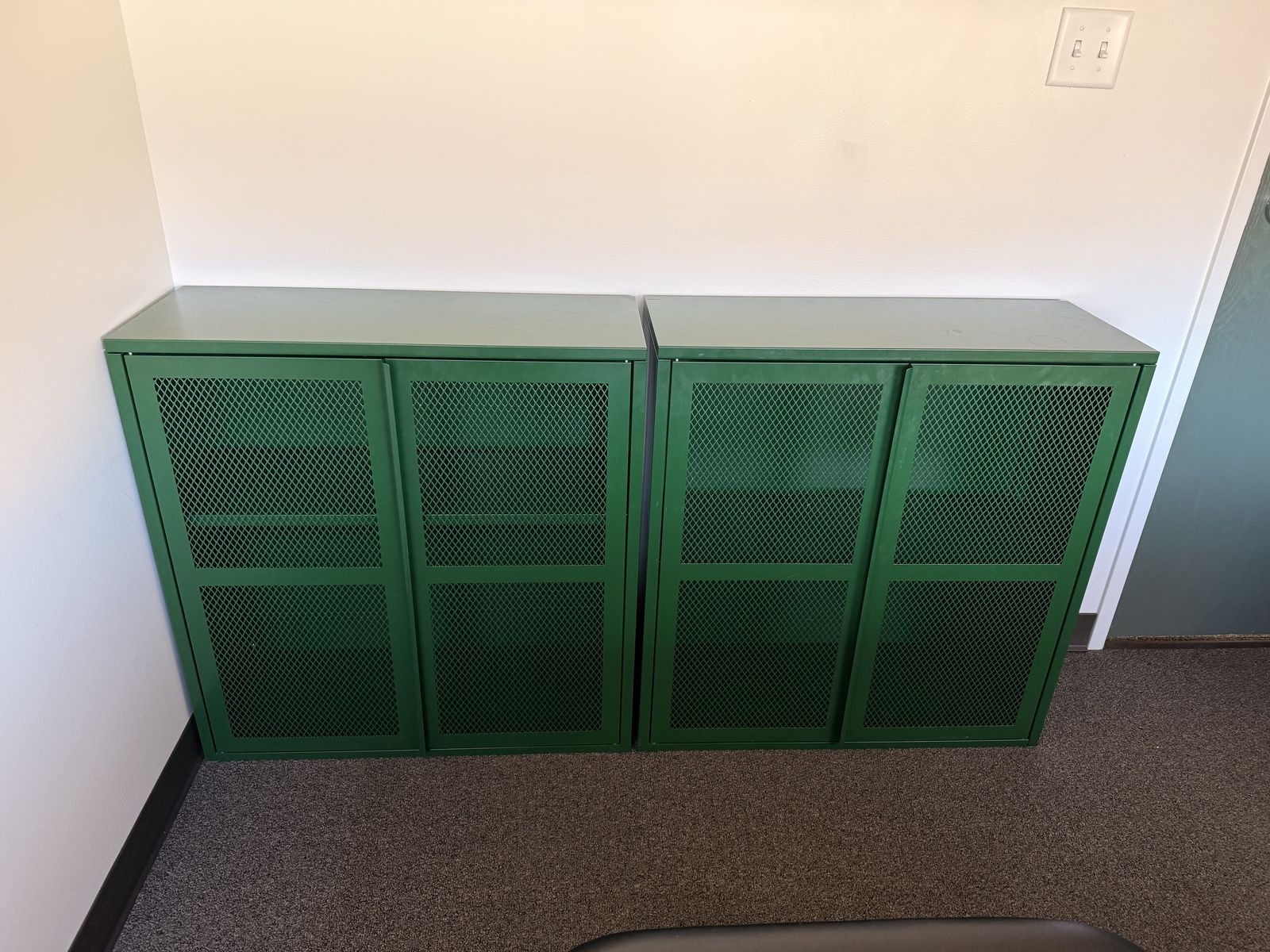 Two Green Metal Cabinets FREE