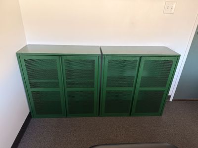 Two Green Metal Cabinets FREE