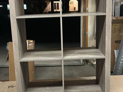 Better Homes & Gardens 6-Cube Light Gray Wash Wood Finish Storage Cube Organizer Bookshelf