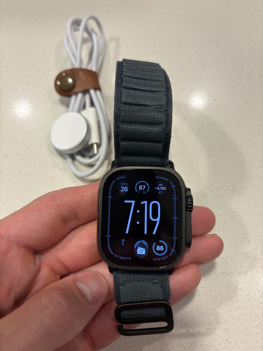 Apple Watch Ultra 2- Green Alpine Loop Band with Charging Cable
