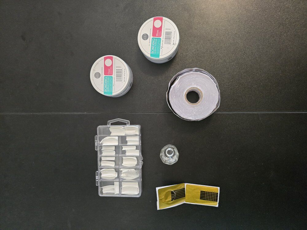 ASP White Clear Acrylic Powder Nail Forms Tips