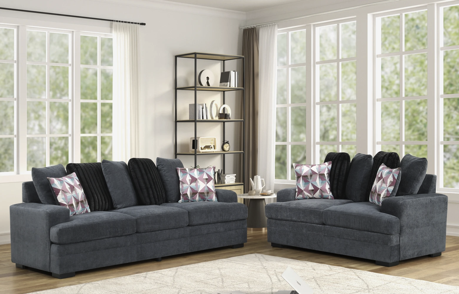 BACK TO SCHOOL HOME DEAL – DARK GREY SECTIONAL