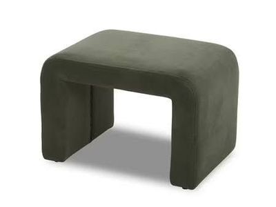Better Homes & Gardens Velvet Ottoman, Olive