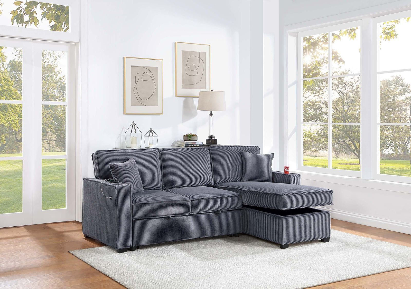 NEW SOFA-BED with STORAGE BUILT IN - NEW IN BOX