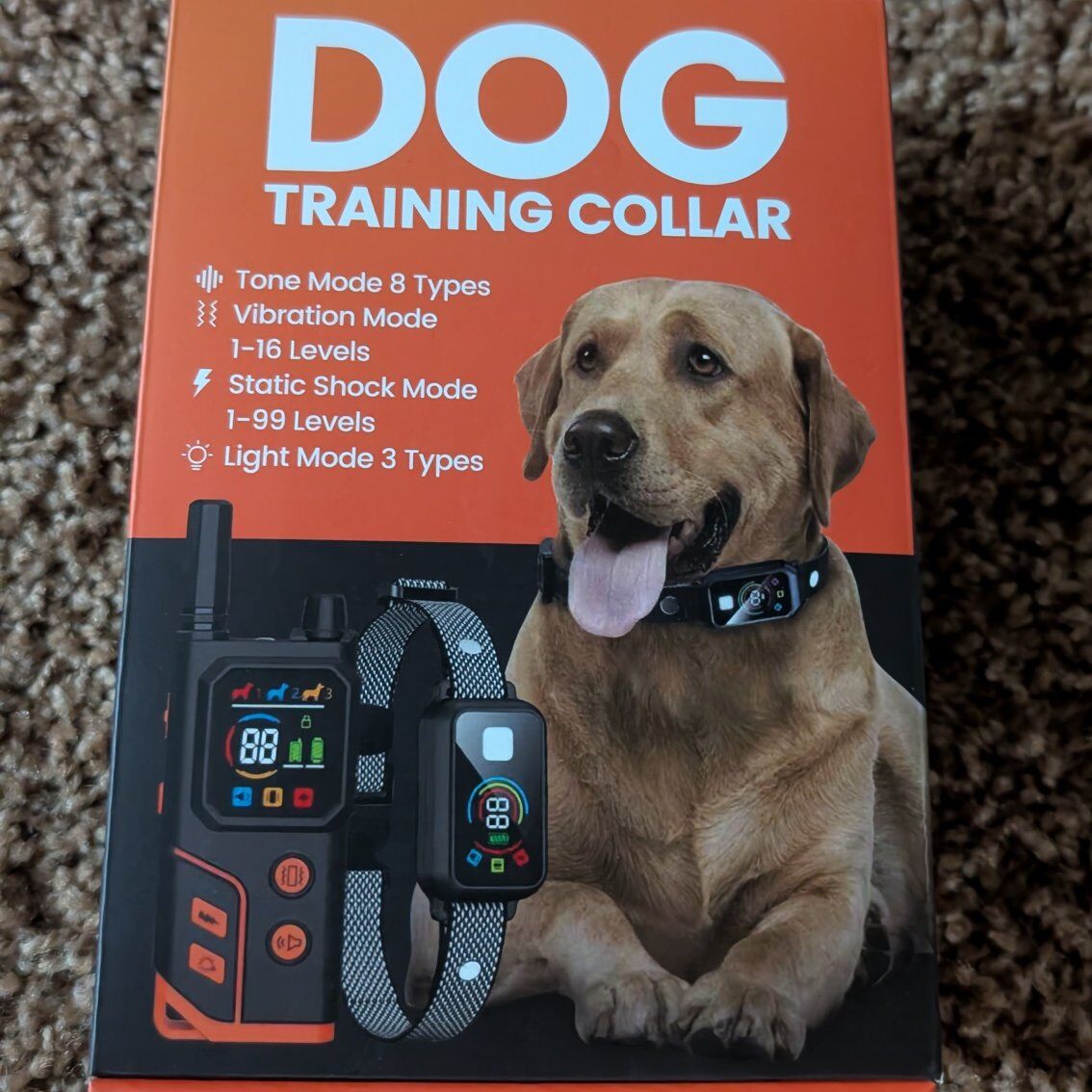 Dog training collar wireless rechargeable
