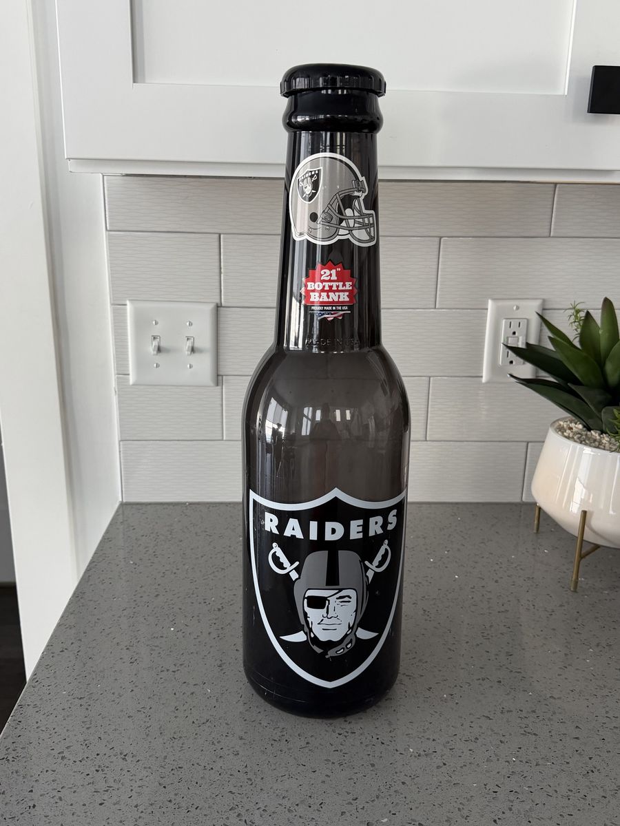 Las Vegas Raiders 21 Inch Novelty Bottle Bank Coin Bank