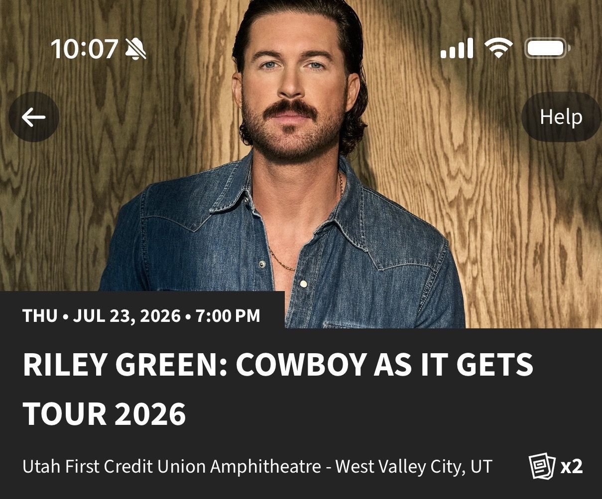 Two Riley Green concert tickets