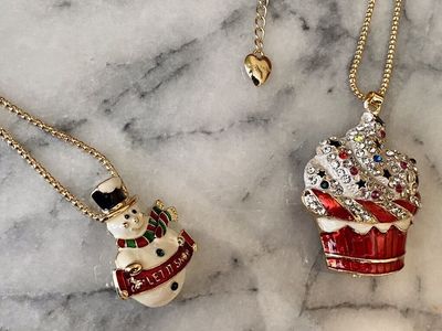 NEW -Designer Betsey Johnson Bling Rhinestone Necklaces-Beautiful -Prices Vary C PIX