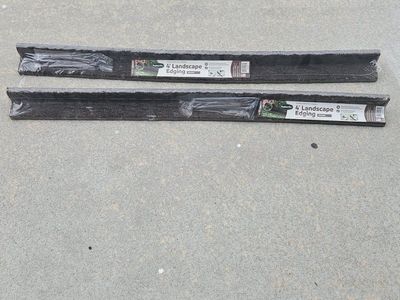 Rubberific 4' Brown Landscape Edging (2-Pack) - No Digging Required, All Hardware Included