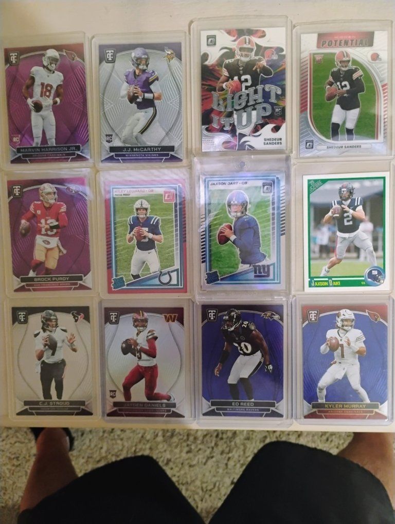 Football Cards (12 Total)