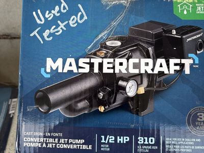 Mastercraft 1/2 HP Cast Iron Convertible Jet Pump for Shallow/Deep Well Applications