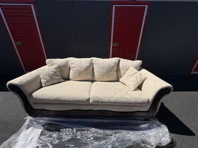 High-End Traditional Baroque Sofa – American Made – Carved Wood Frame