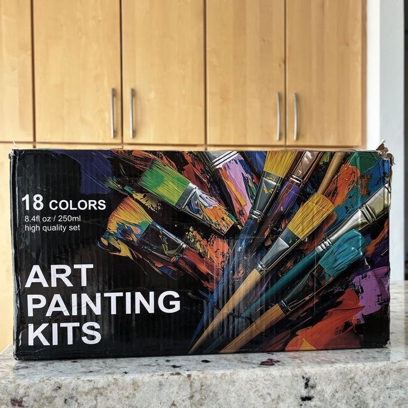 Art Painting Kit 18 Acrylic Colors 8.4 fl oz / 250ml
