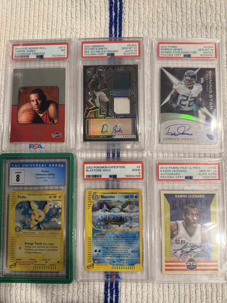Graded Trading Cards Lot - Pokémon & Sports Cards Slabs (PSA / CGC)