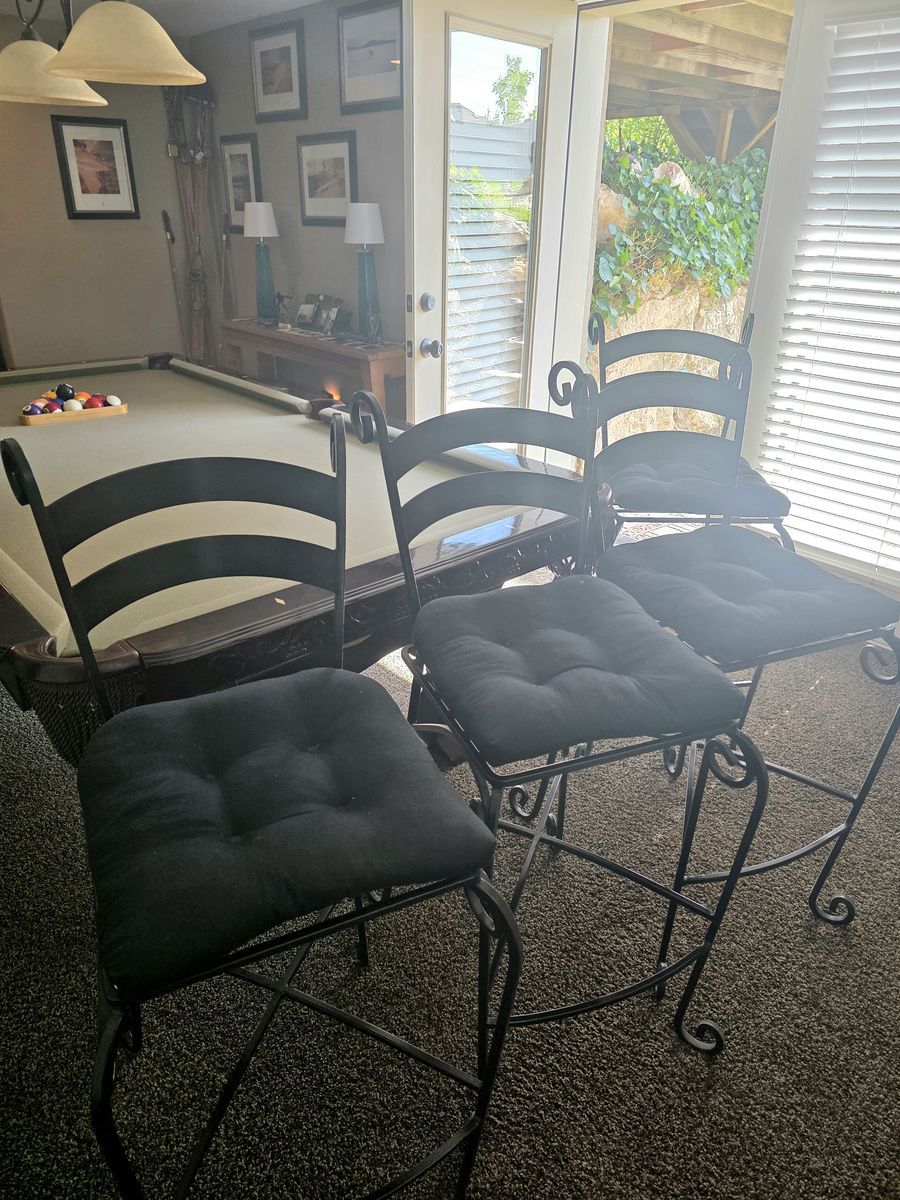 Black Iron Bar Chairs