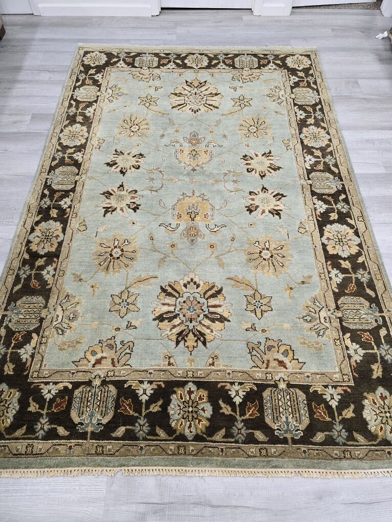 6x9 Oushak Design Handknotted Wool Rug