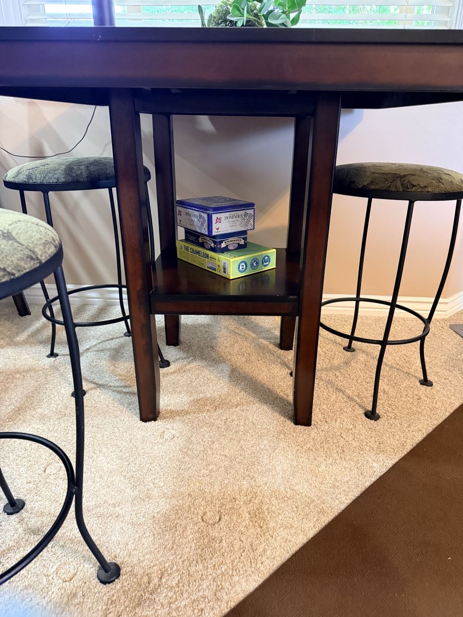 Kitchen table with barstools