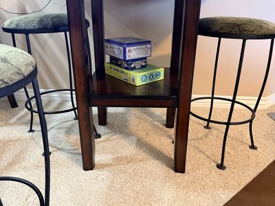 Kitchen table with barstools