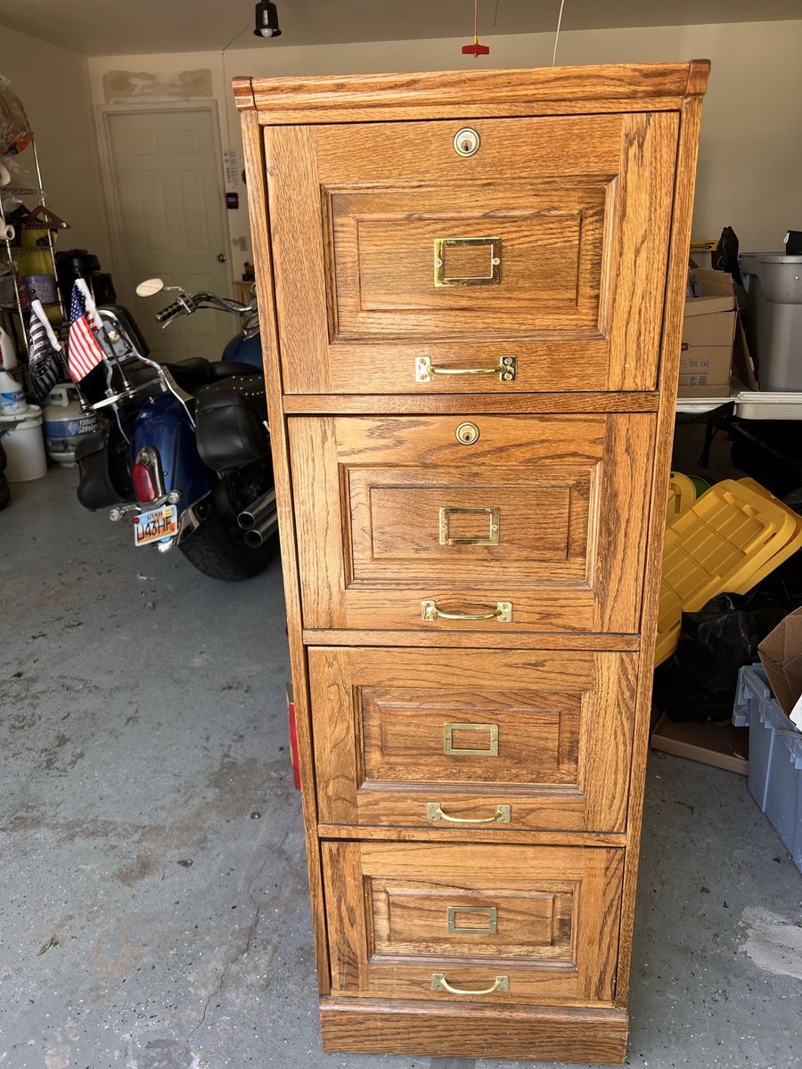 Oak File Cabinet
