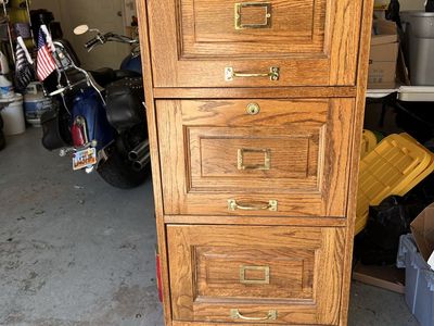 Oak File Cabinet