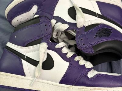 Nike Air Jordan 1 Retro High Court Purple White Black Size 10
