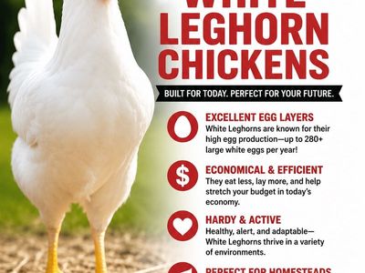White Leghorn PULLETS (females) 7 weeks old. 15 available. $15ea or all 15 for $13 each ($195).