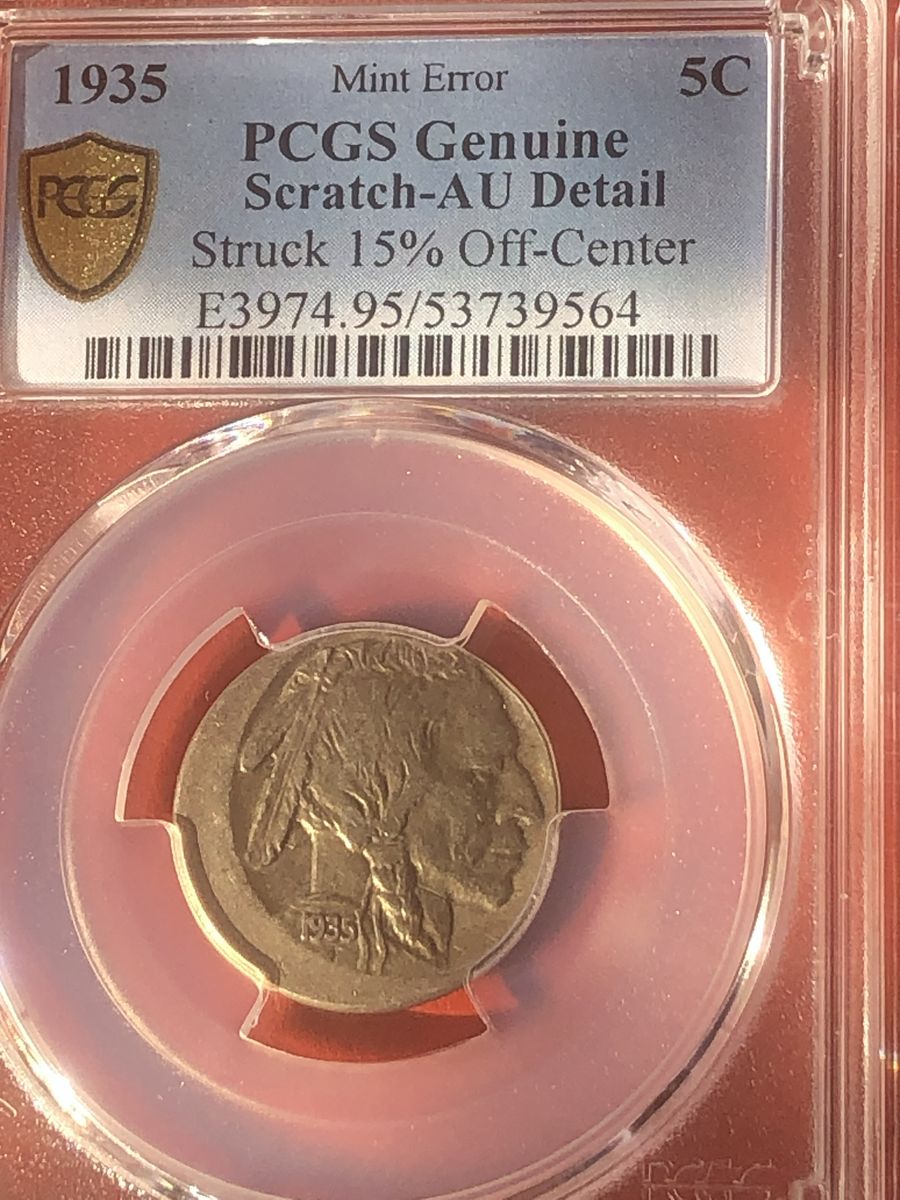 1935 Buffalo Nickel Off Center