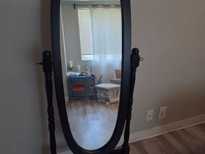 Black Cheval Full Length Dressing Mirror with Swivel Stand