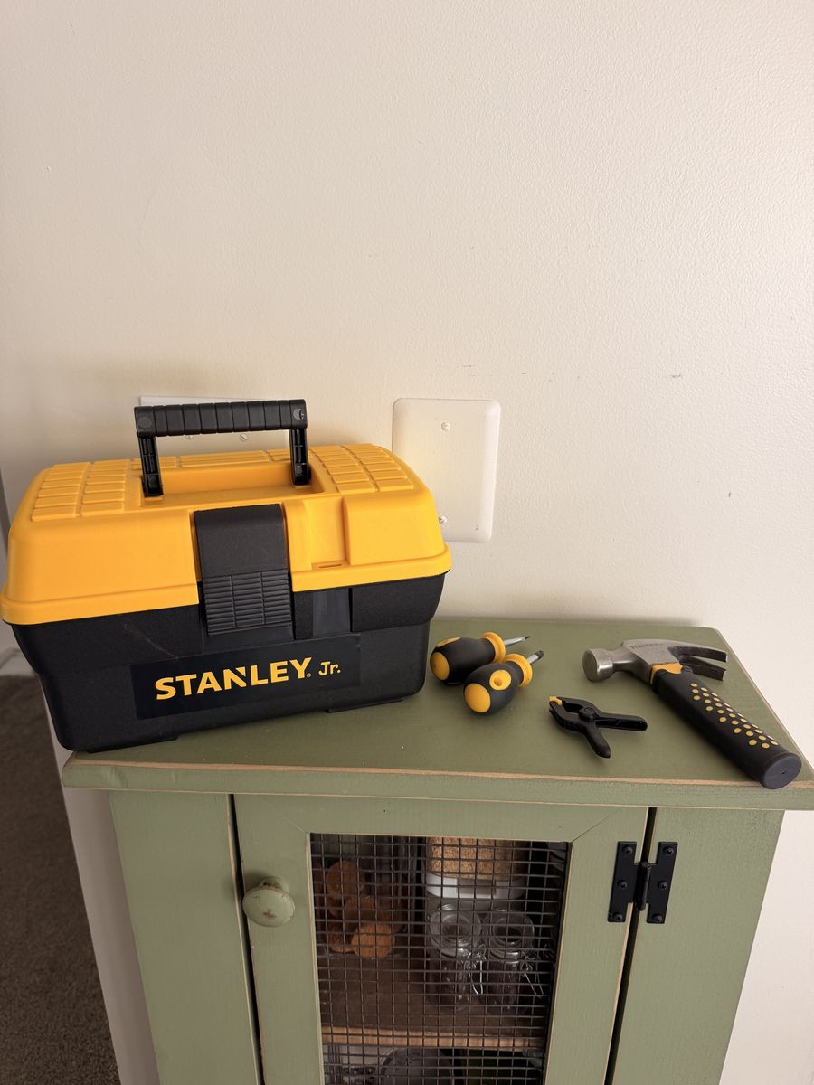 Stanley Jr. Kids Tool Box with Hammer Screwdrivers and Clamp