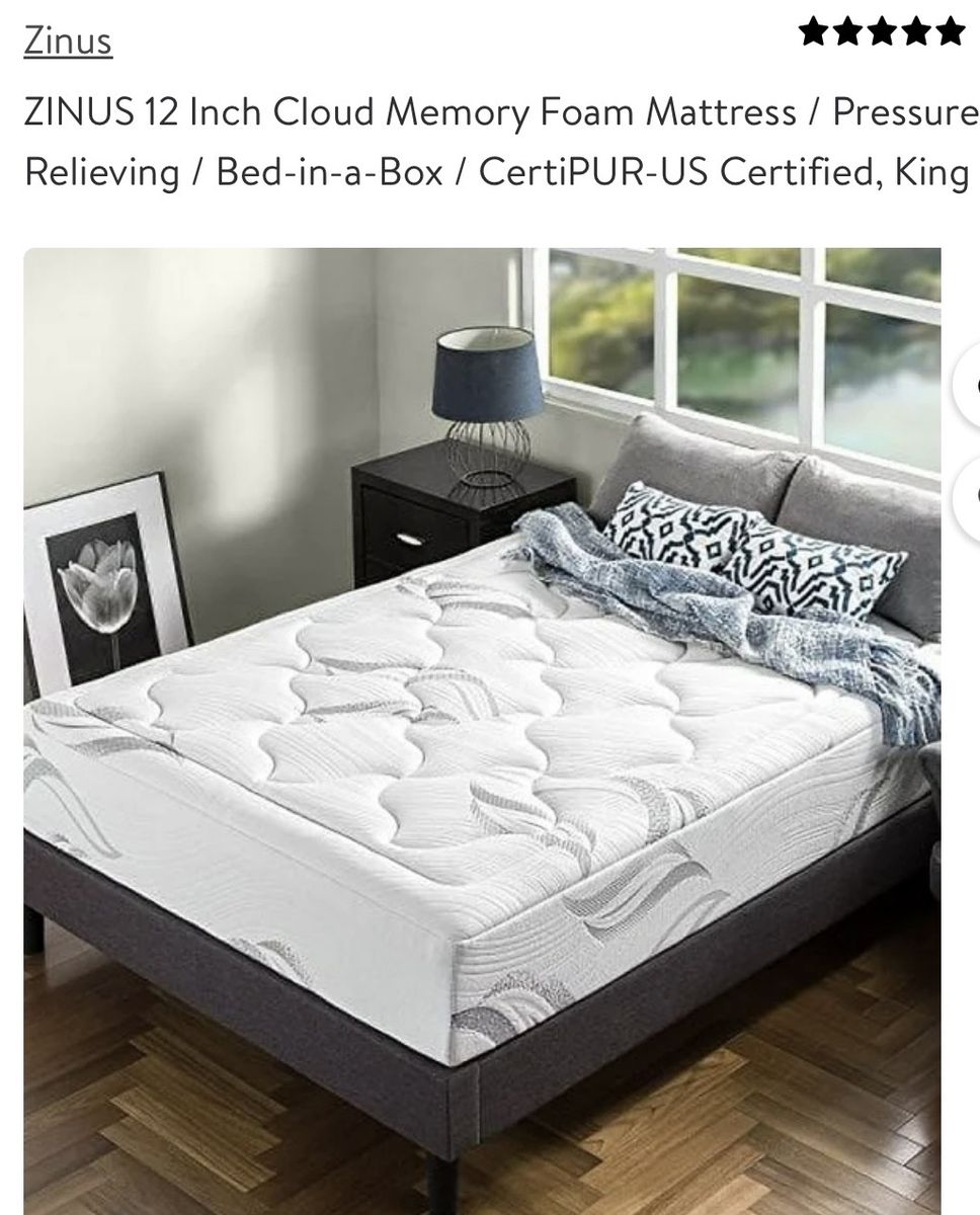 Zinus King 12 Cloud Memory Foam Matress