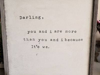 Sugarboo Rustic "Darling, It's We" Wood Framed Wall Art Decor, 12x12in Farmhouse Style Sign