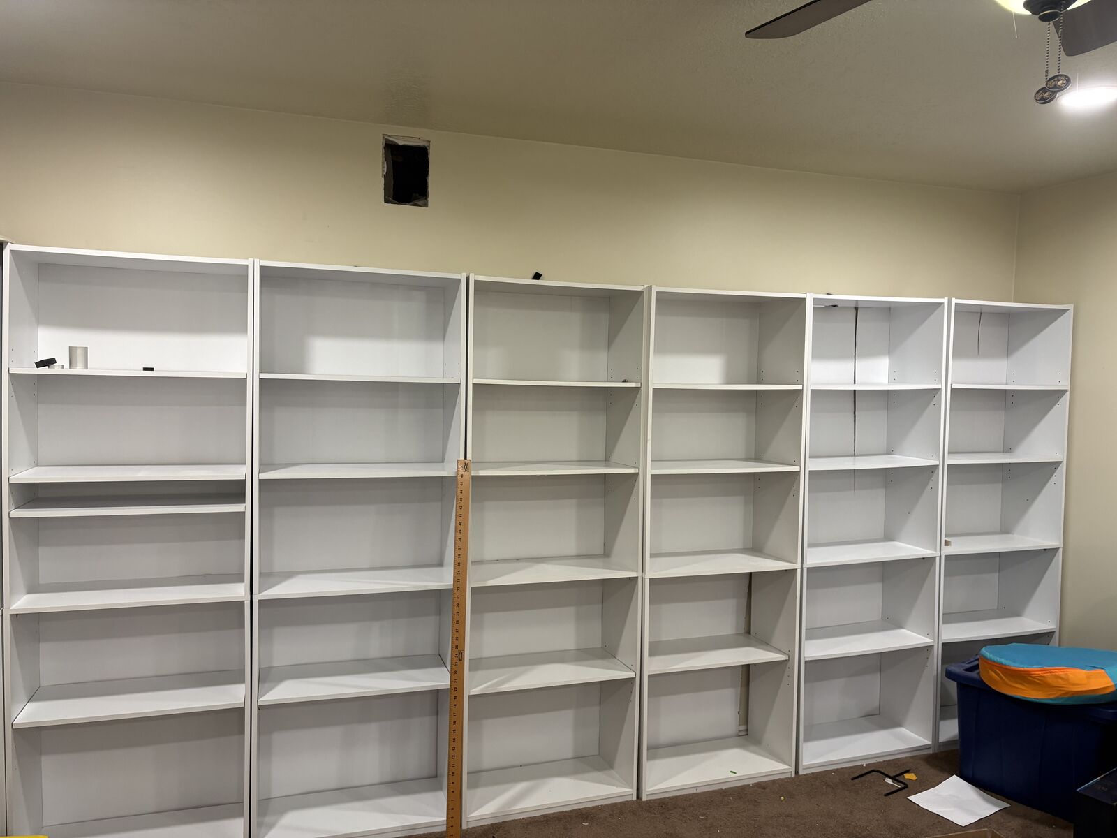 White Bookshelves