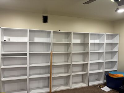 White Bookshelves