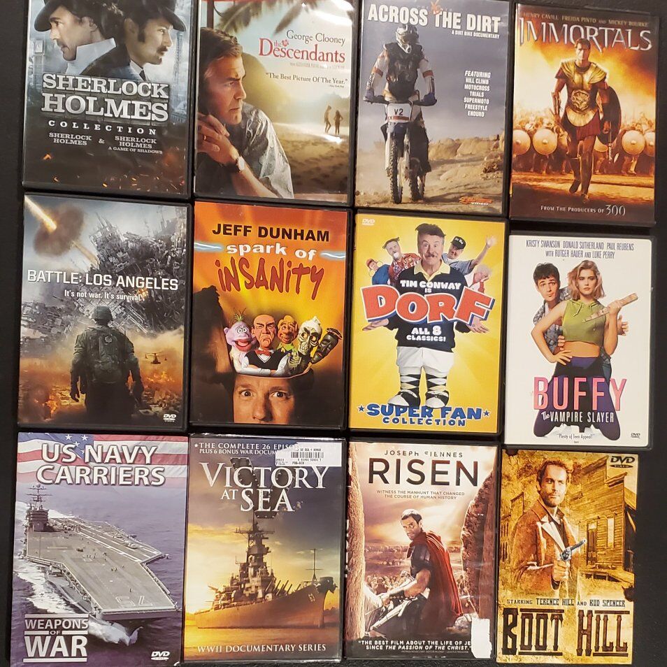 DVDs assorted movies and documentarys