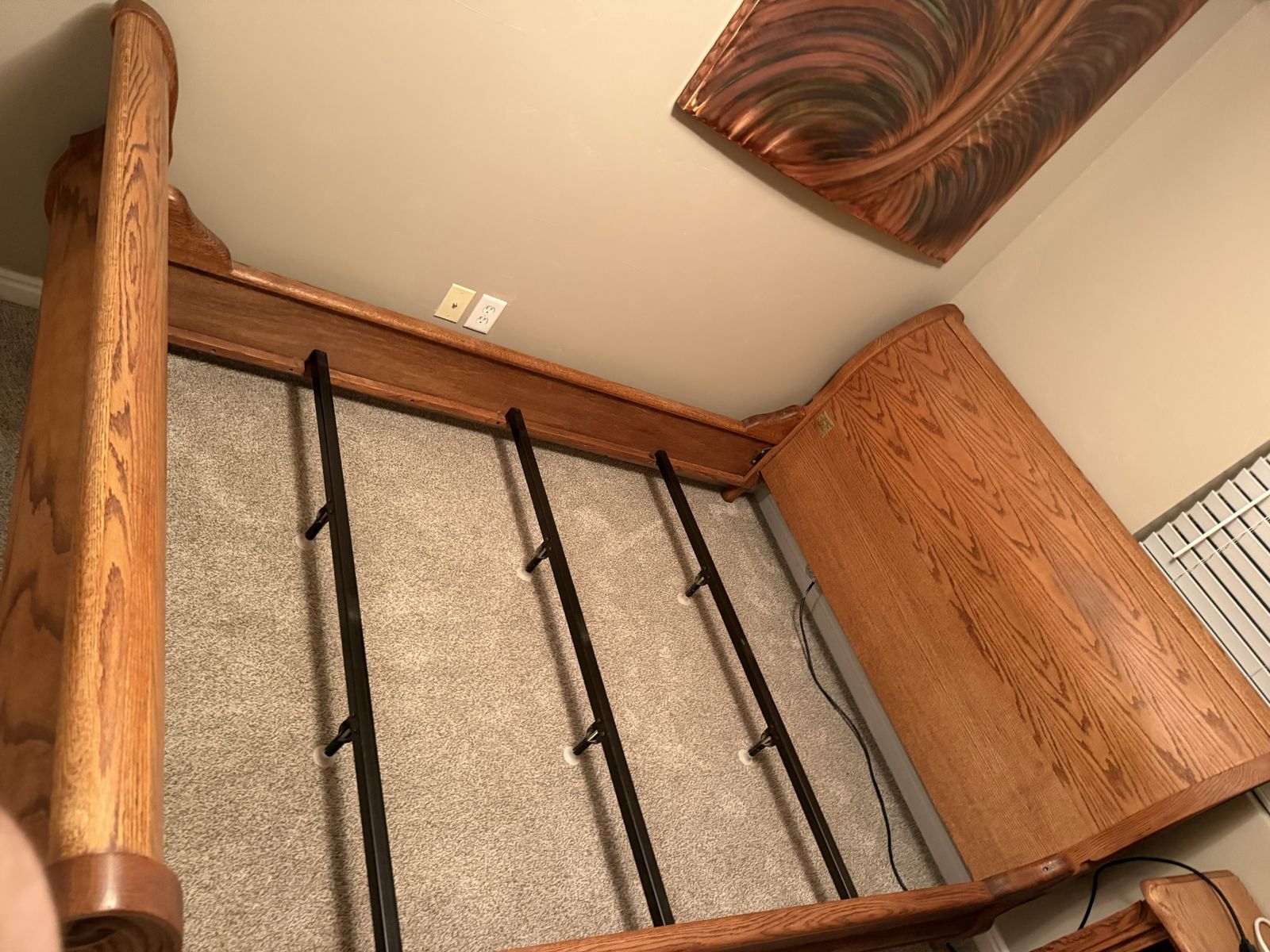 Wood Sleigh Bed Frame