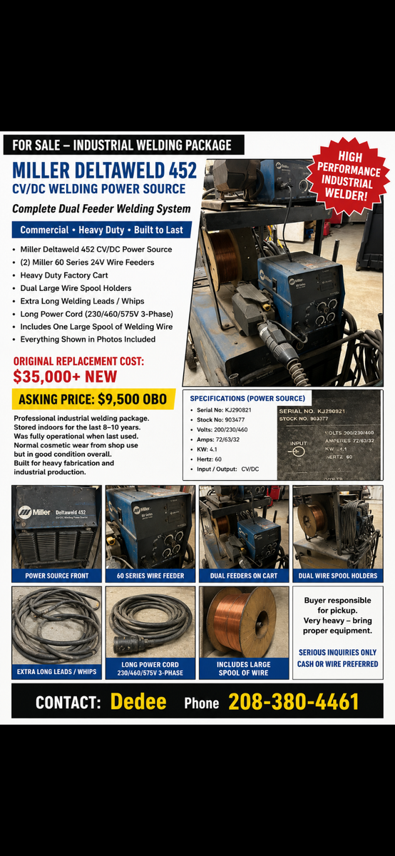 Industrial welder-used