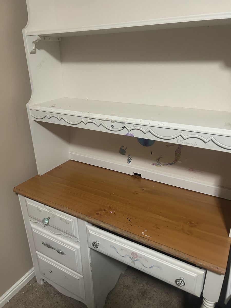 French provincial/cottage style desk and hutch