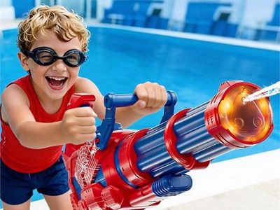 BRAND NEW Electric Gatling Water Gun (Auto-Refill, 50ft Range!)