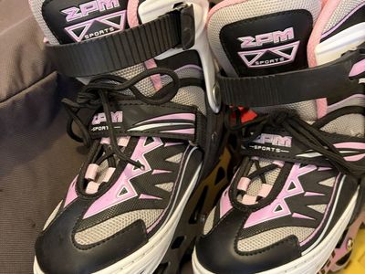 ZPM Sports ABEC-7 Inline Skates, Black/Pink, Adjustable Size - Used Good Condition