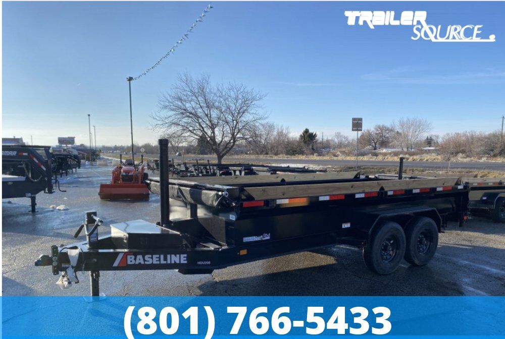 7x14 Diamond C Baseline HDU 208 Dump Trailer - 24" Sides - 16K GVWR Board Brackets