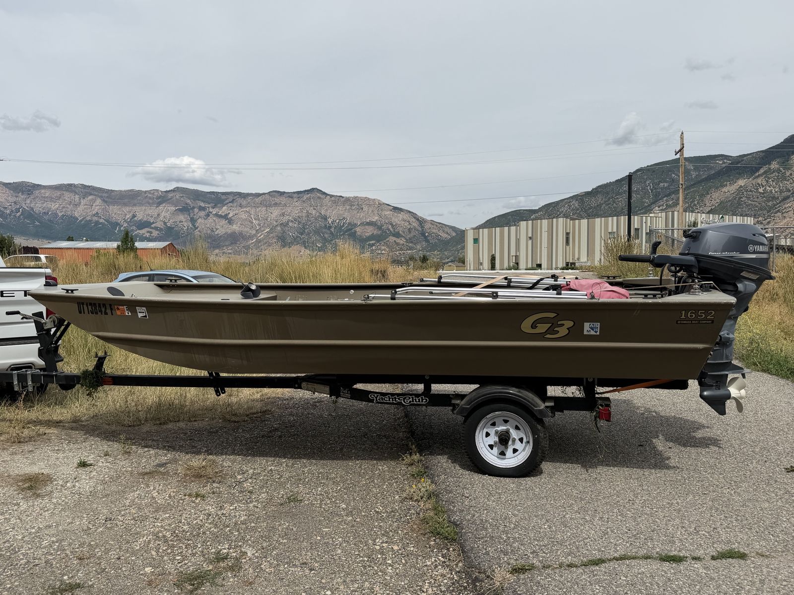 2023 G3 1652 VBW Aluminum Jon Boat with Yamaha Four Stroke Motor & Trailer