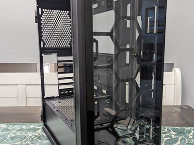 STGAUBRON Mid-Tower ATX PC Case with Glass Front Panel - Black
