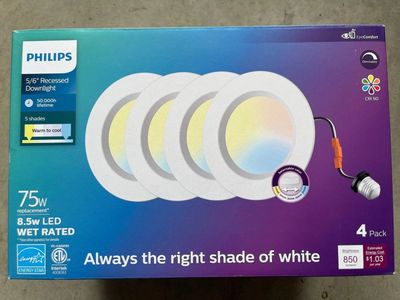 Philips 609578 5/6" 5CCT Retrofit Downlight, 4-pack 1938101 #106150