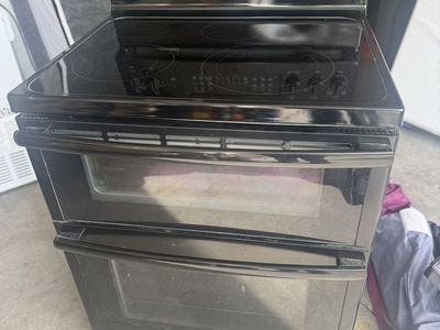 GE Black Electric Range with Double Oven everything works great $150