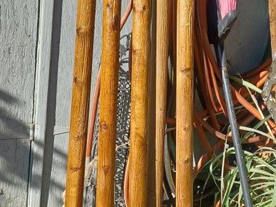 5 Lodge Poles 6 Foot Authentic Lodge Poles, and a Pyramid Pole 12 Foot