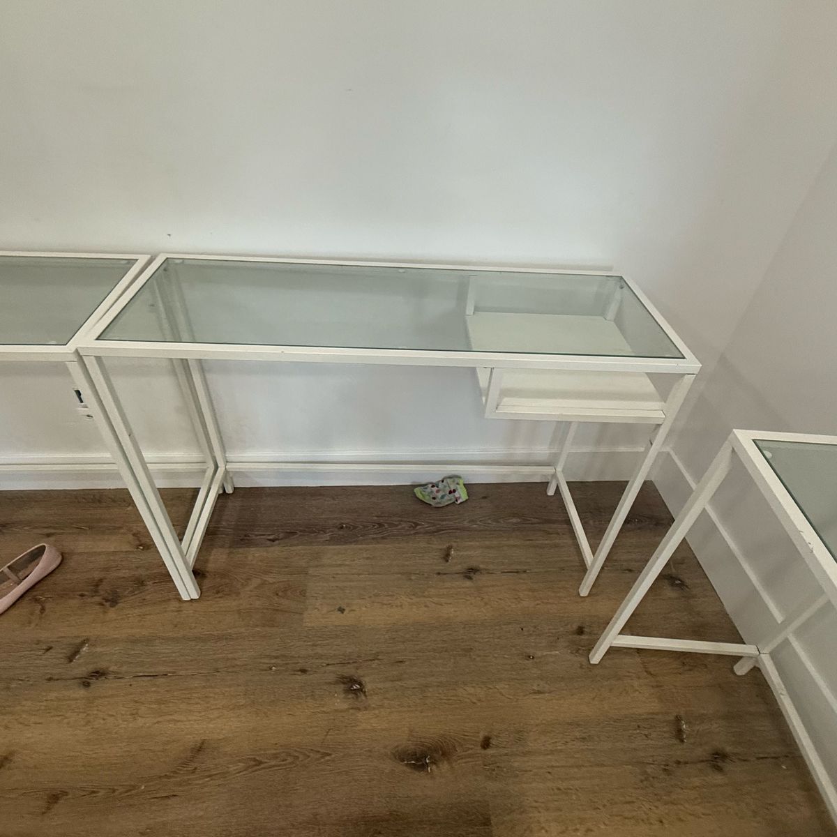 $10  for all three glass desks