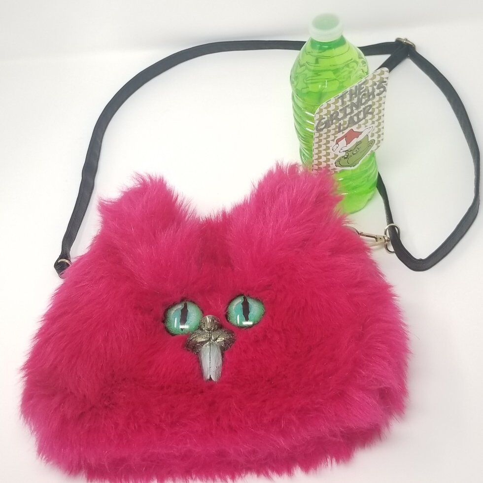 Demon Bunny Rabbit Hot Pink Furry Handbag