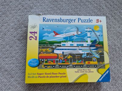 Ravensburger 3x2 foot Airport/Airplane Super Sized Floor Puzzle, 24 pieces