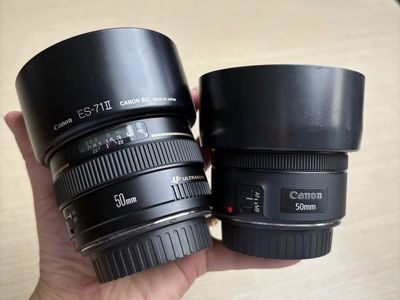 Canon ef 50mm 1.4 180$, f1.8 130$